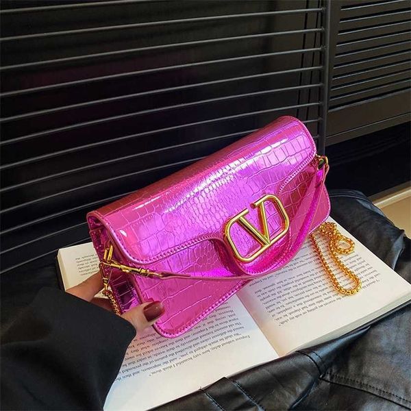 

63% off 2023 new bagbag designer netizen women's niche crocodile pattern chain fashion one shoulder diagonal cross small square bag tex