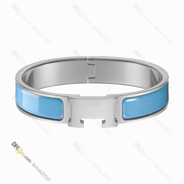 

designer bracelet for women classic letter h bracelet titanium steel & enamel bracelets gold-plated never fading non-allergic,silver bracele, Black