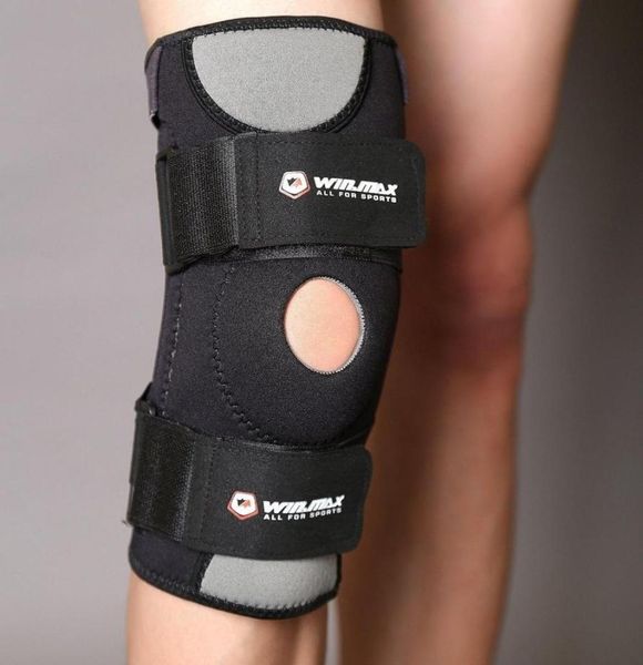 

knee support brace for meniscus acl pcl arthritis running hiking basketball breathable neoprene open patella protector sports9194434, Black;gray