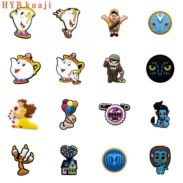 

hybkuaji classic movie shoe charms wholesale pvc buckles for shoes, White;pink