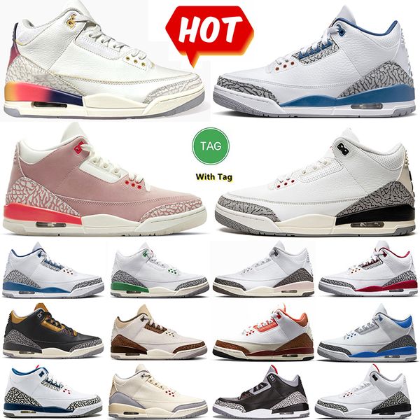 

mens 3 3s basketball shoes white cement fire red medellin sunset palomino court purple neapolitan cardinal red black cat sport blue sneakers