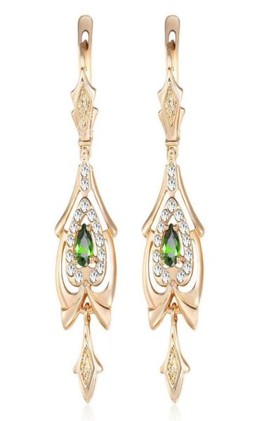 

dangle chandelier dangling earrings for women teardrop olivine green cz 585 rose gold women039s drop earring valentines gifts8143608, Silver