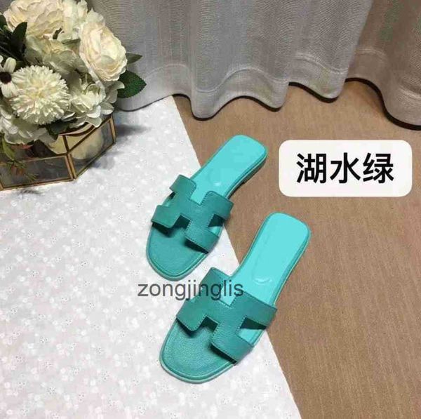 

designer bear slippers h-tow women's leatshoes higoran sandal slipper version versatile color matching wearing flat bottomed beacleisur