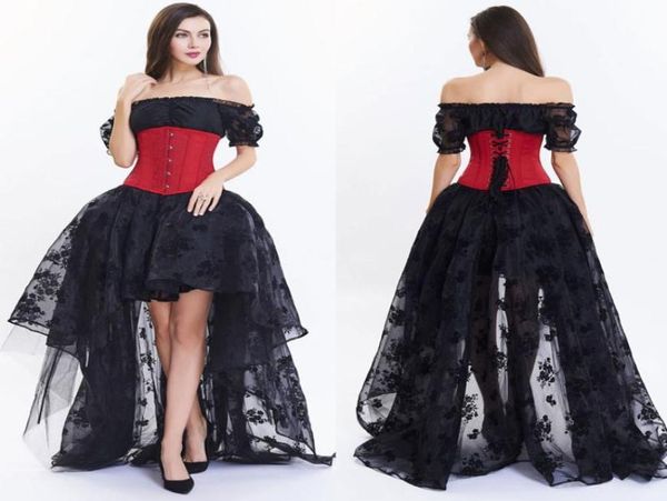 

new vintage victorian gothic steampunk evening corset burleska dress s2xl 17017542813, White;black