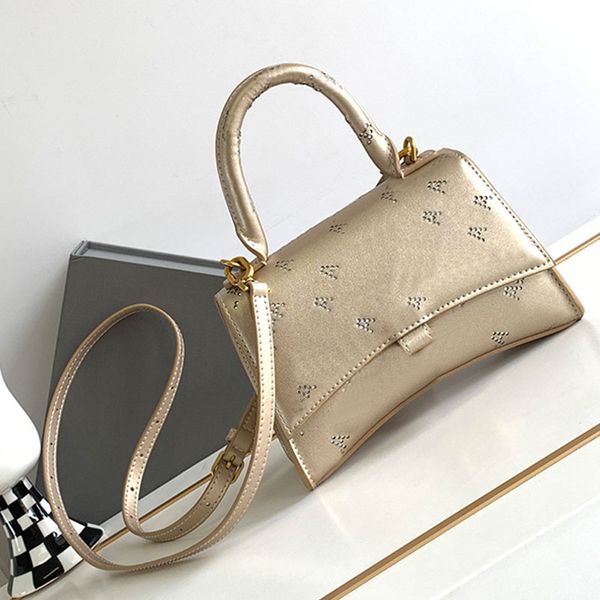 

diamond hourglass bag women handbag crossbody bags genuine leather totes bling crystal letters clutch shoulder handbags cross body wallet tw