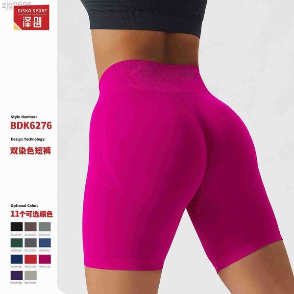 

designer leggings zechuang seamless yoga shorts high waist outdoor running shorts women's tight and breathable hip lifting fitness pant, Black