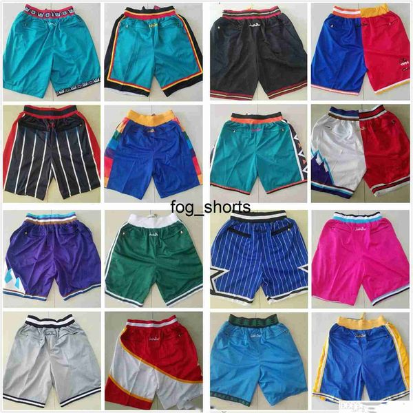 

mens all team stitched just don basketball pocket retro shorts hip pop pant with pockets zipper sweatpants baseball short man s-xxl, White;black