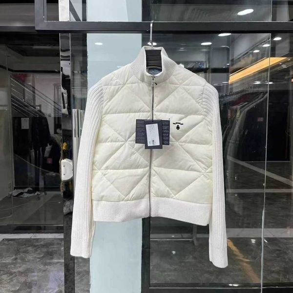 

spring and autumn women's slim jacket jacket with thick standing collar, knitted sleeves soft and warm, slim version is slim and stylis, Black;brown