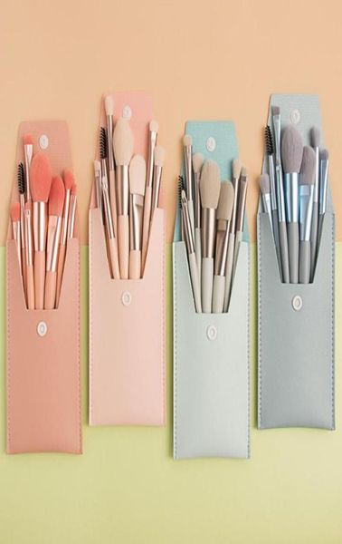 

makeup brushes 7 pcs set travel portable soft eye shadow foundation powder eyelash lip concealer blush mini make up brush7299160