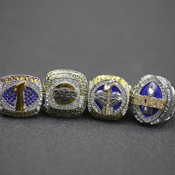

4 2022 dream football champion ring set, Silver
