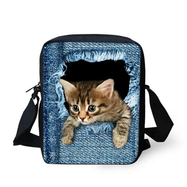 

shoulder bags designer women messenger dog cat denim print girls kids cross body bag cute pug bulldog crossbody womanstylishdesignerbags