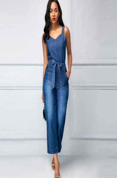 

lguch unique denim jumper overalls women jumpsuit high waist baggy jeans woman loose casual pants women vaqueros mujer xl 2011058373332, Blue