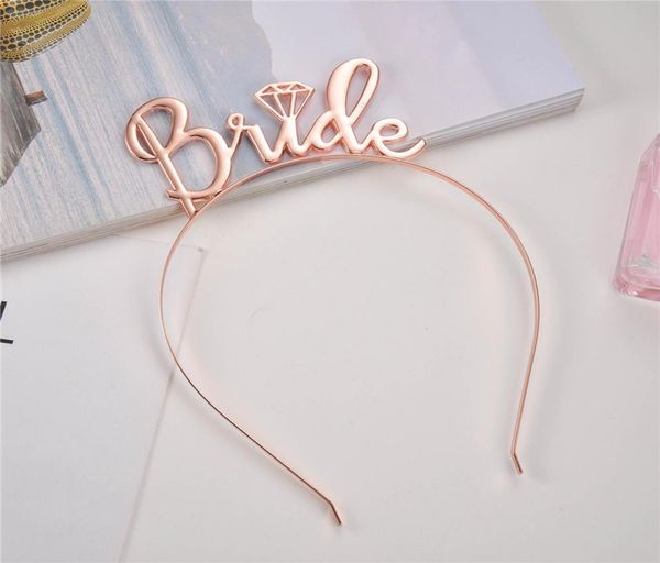 

team bride bridesmaid tiara crown headband bachelorette party bride to be wedding bridal alloy letter headband girls night gift ha4676811, Silver