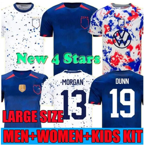 

2023 usas soccer jerseys custom pulisic mckennie home away 23 24 aaronson musah rapinoe morgan lloyd america football shirt lletget mead, Black;yellow