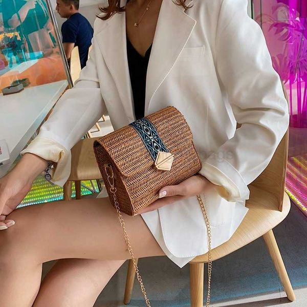 

shoulder bags yoreai summer straw crossbody women bag fashion embroidery handbag female golden chain designer multifunction bagsstylishdesig