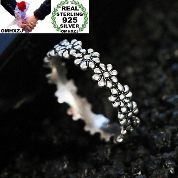 

omhxzj whole european band rings fashion woman girl party wedding gift silver black flower taiyin ring rr3417136930