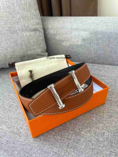 

belts for men designer h double h buckle belts women's leather fashion belts men's classic casual double-sided waistbands for woma, Silver