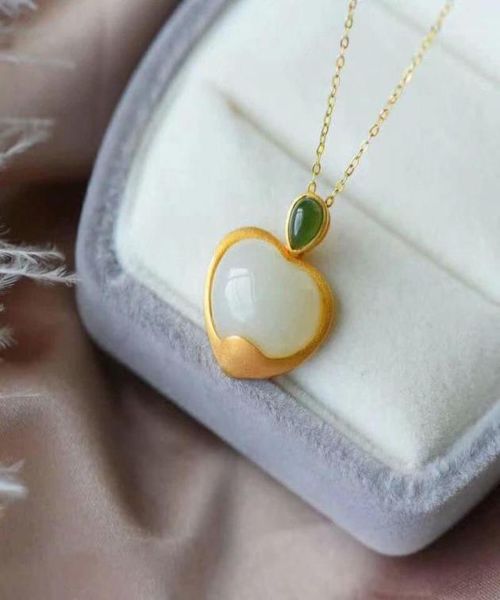 

lockets lanzyo 925 sterling silver natuarl white jasper fine jewelry send necklace pendant women bridaljcz172201aghb16297862