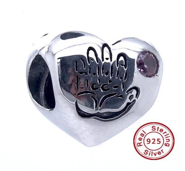 

baby girl pink cz 100% 925 sterling silver beads fit charms bracelet authentic diy fashion jewelry6705852, Black