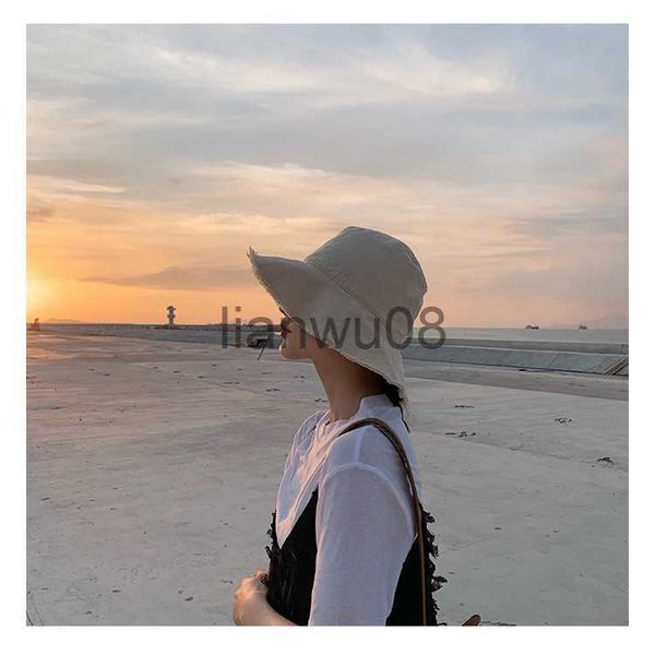 

caps hats japanese ins summer fringe cowboy fisherman bucket leisure panama outdoor hunting cap holiday beach girl sunshade hat x0810, Yellow