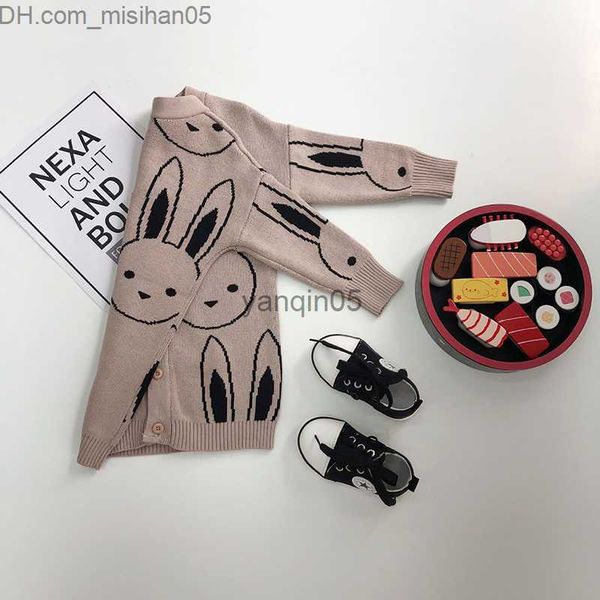 

pullover pullover toddler girls cardigans coat cartoon rabbit children cotton knitwear autumn winter kids girl pullover sweaters boys coat h, Blue