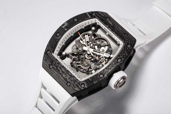 

designer fantasic men wrist watch superb rm055 active tourbillon watches gp0l bbr factory high-end quality mechanical uhr ntpt all carbon fi, Slivery;brown
