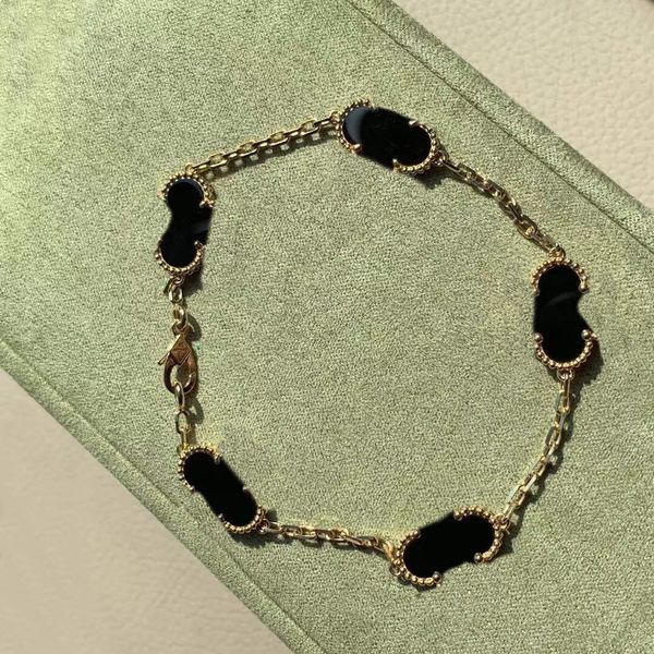 

v gold material luxurious quality five bracelet nature shell beads purple jade red agate for women wedding jewelry gift have box web 001, Golden;silver