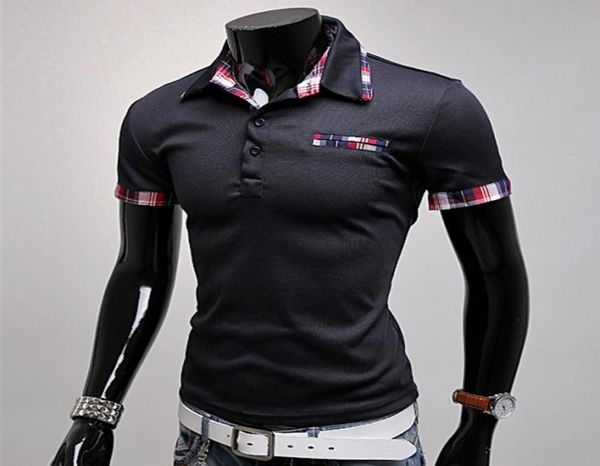 

fashion trend mens polos tshirts solid short sleeve slim fit polo designer shirt men shirts casual camisa 2105060, White;black