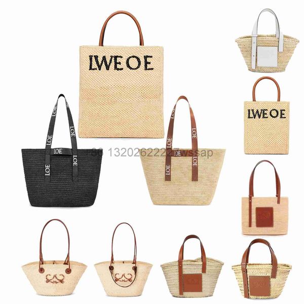 

weave basket straw small beach a5 tote raffia bags women mens straw designer shoulder bag luxury large fold shopper handbag anagram crossbod