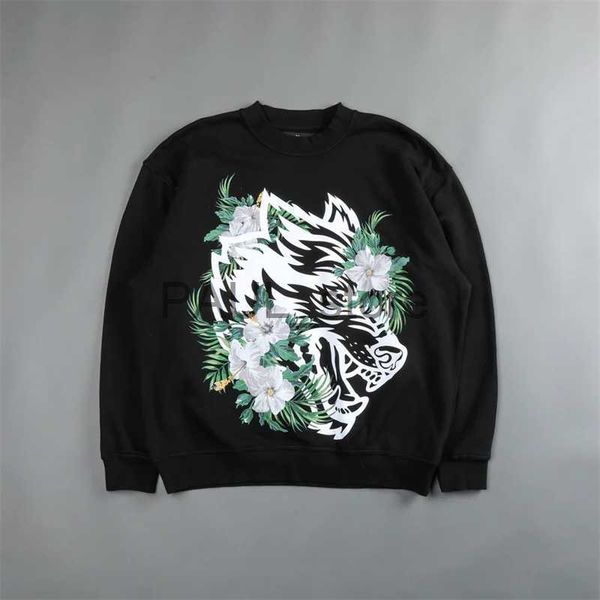 

men's hoodies sweatshirts darc sport native wolf crewneck 2023 terry cloth 350g 100% cotton men's clothing hoodie streetwear cotto, Black