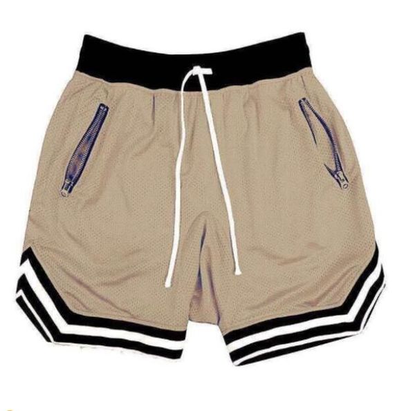 

fitness shorts for men mesh short solid color stripe design fast dry breathable fashion spring summer autumn muscle sports running basketbal, White;black