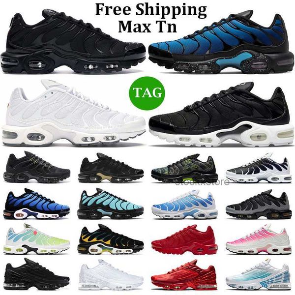 

with box 2022 tn plus 3 running shoes tn 3 men women triple black white barely volt hyper blue wolf grey pink fade silver red mens trainer o