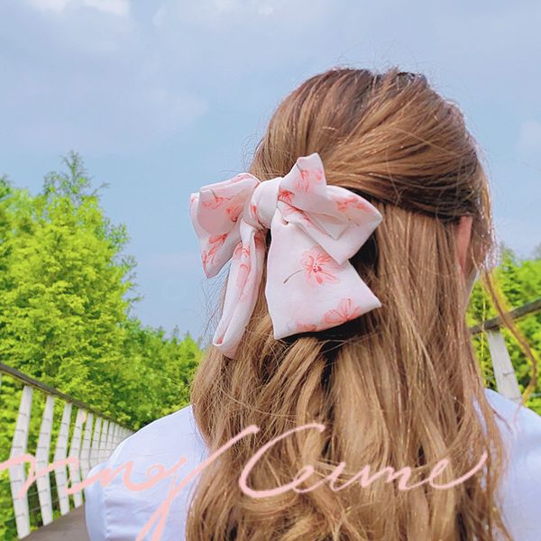 

fashion blogger designer jewelry red large bowknot hair clip, back of head, hair rope, hair clip fabric loop women's versatile elastic, Golden;silver