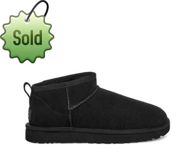 

women ultra mini snow boots slipper u f22 winter new popular ankle sheepskin fur plush keep warm with card dustbag beautiful gifts antelope, Black
