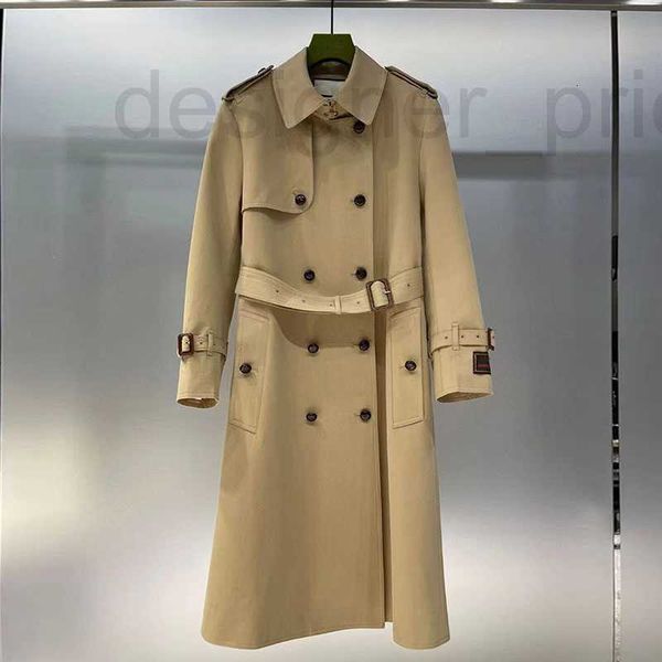 

women's jackets designer autumn and winter new khaki trench coat women's mid-length coat british style fashion casual coat tempera, Black;brown