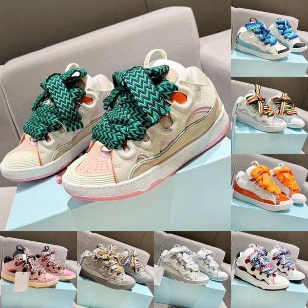 

casual shoes leather curb sneaker 90s classic retro casual sneakers men women couple embossed shoes in nappa shoes calfskin size 35-46, Black