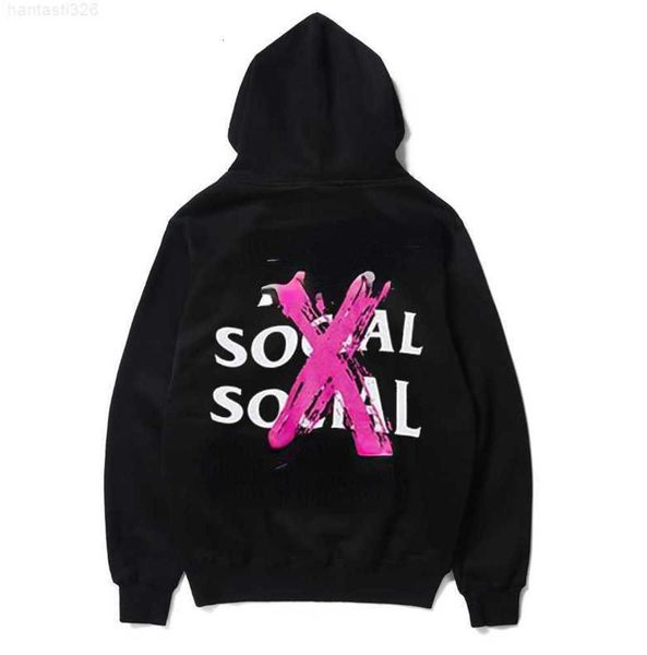 

2023 men t shirt new hip hop brand hoodie cross powder plush loose pullover jacket design2266s, Black