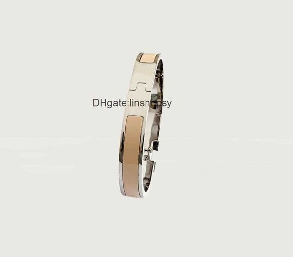 

classic luxury 18k gold h gold bangle ladies bracelet letter bracelets enamel bangles colorfast hypoallergenic with dust bag3261920, Black