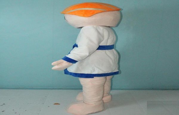 

2019 the head salmon sushi man mascot costume for to wear3328397, Red;yellow