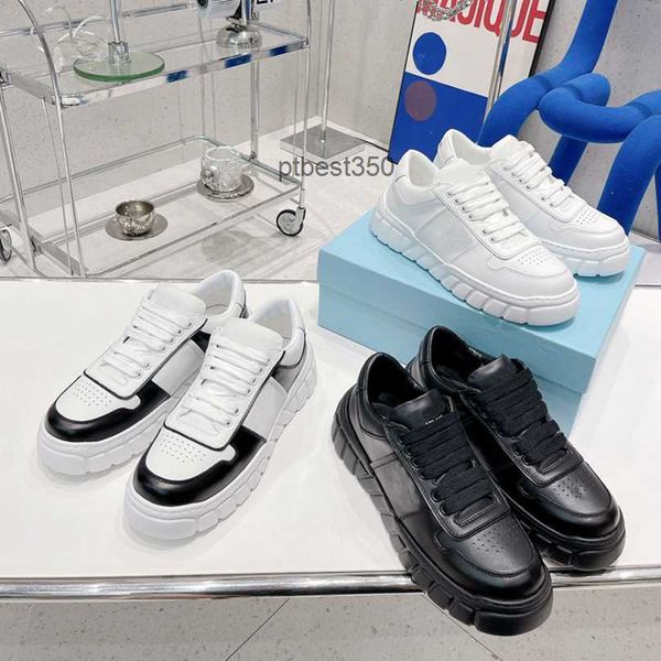 

white pradly men serrated thicksoled low outsole platform rubber sneakers modern black design e foam applique women leather sports casual sh