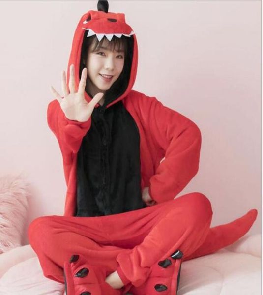 

whole animal red dinosaur cheese cat onesie cosplay costume pajamas sleepwear for men women kigurumi pajamas1798313, Black