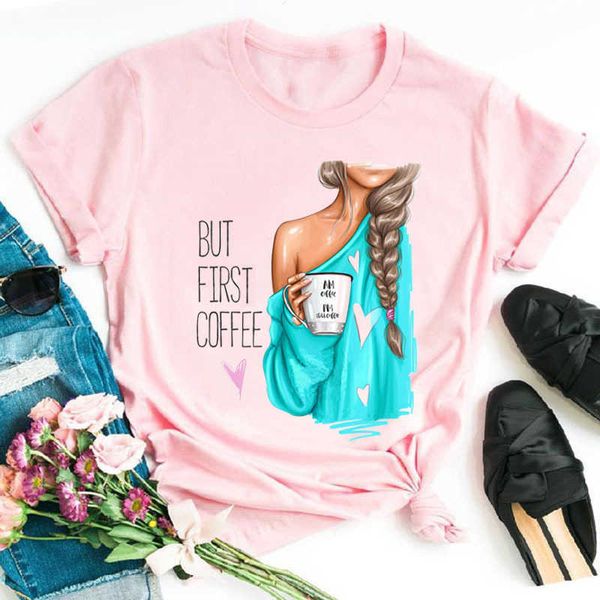 

pink printed short sleeve t-shirt mother's day collection fashion short sleeve t-shirt, White