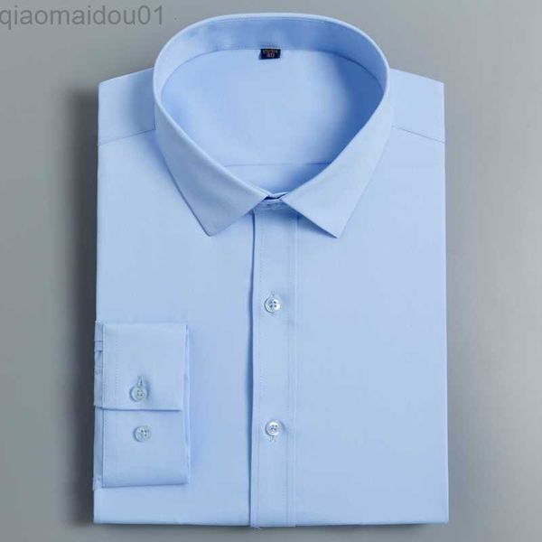 

men's casual shirts men's long sleeve standard-fit bamboo fiber basic dress shirts without pocket comfortable soft business office, White;black