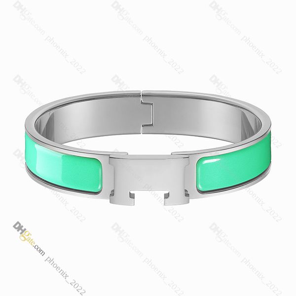 

designer bracelet for women classic letter h bracelet titanium steel & enamel bracelets gold-plated never fading non-allergic,silver bracele, Black