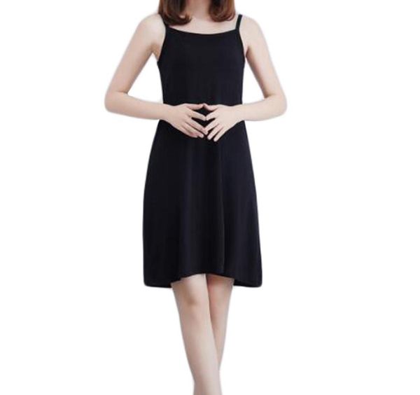 

women039s sleepwear yjsfg house ladies slips modal women plus full slips camisole dress underdress petticoat intimates white7569981, Black;red