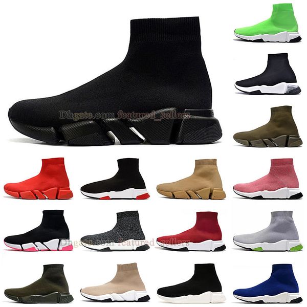 

slip-on 2.0 sock casual shoes designer mens women outdoor platform boots fall new triple black s brown vintage beige light blue cotton line