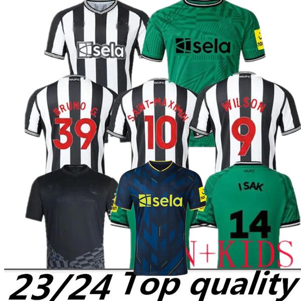 

third tonali 23/24 soccer jerseys kit 2023 blue football shirt training match day home away special away bruno g. wilson saint maximin wilso, Black;yellow