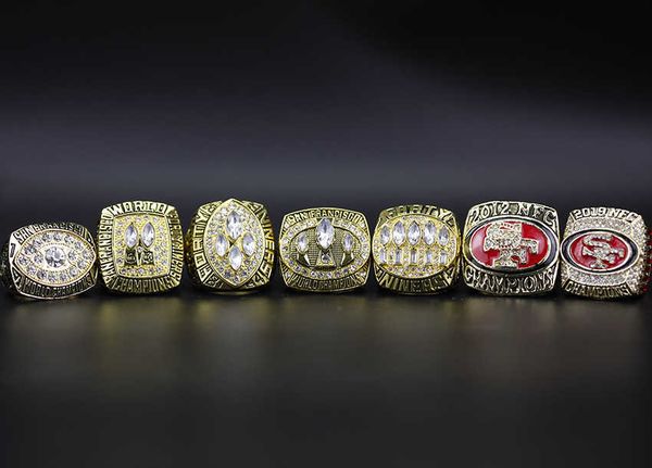 

san francisco 49 person 7-year championship ring set, Silver