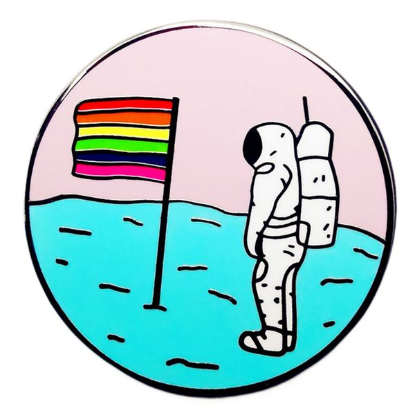 

lgbt astronau brooch cute anime movies games hard enamel pins collect cartoon brooch backpack hat bag collar lapel badges, Blue