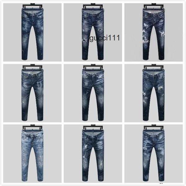 

ripped dsquare 2 jeans mens denim jeans denim black d2 pants version skinny broken h3 italy dsq style bike motorcycle rock revival pam, Blue